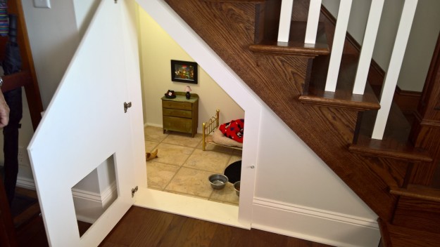When McCall's nephew, Will Rigdon, went to visit her on Labor Day, he discovered a tiny, Harry Potter–style room she built underneath a flight of stairs, and posted the photos online.